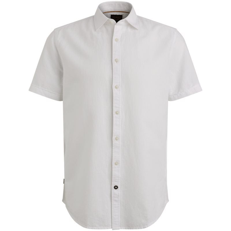 Shirt korte mouw katoen linnen
