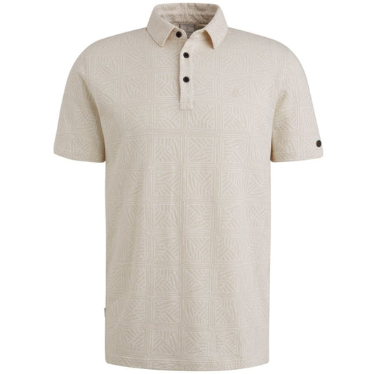 Polo met patroon korte mouw